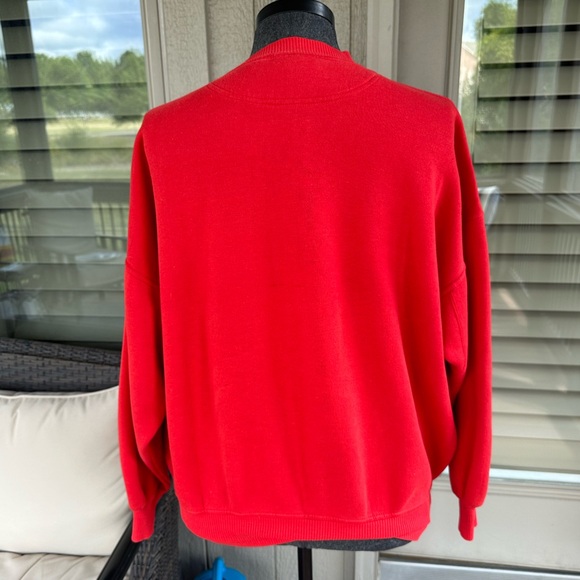 CRABLE 🏈 Vintage Men’s Red ‘Kansas City CHIEFS’ Crewneck Sweatshirt - Size XL - Picture 9 of 14